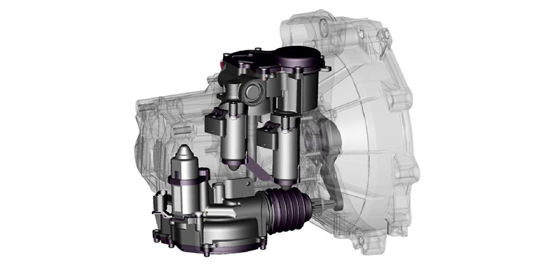 positioning of transmission and clutch actuator