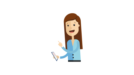 Illustration einer Frau mit einem Handy