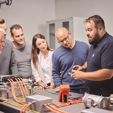 group of people watching ZF Expert demonstrate 